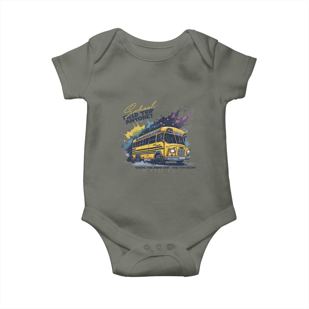 School Field Trip Anyone Baby Onesie School Bus Teacher - Wonder Print Shop