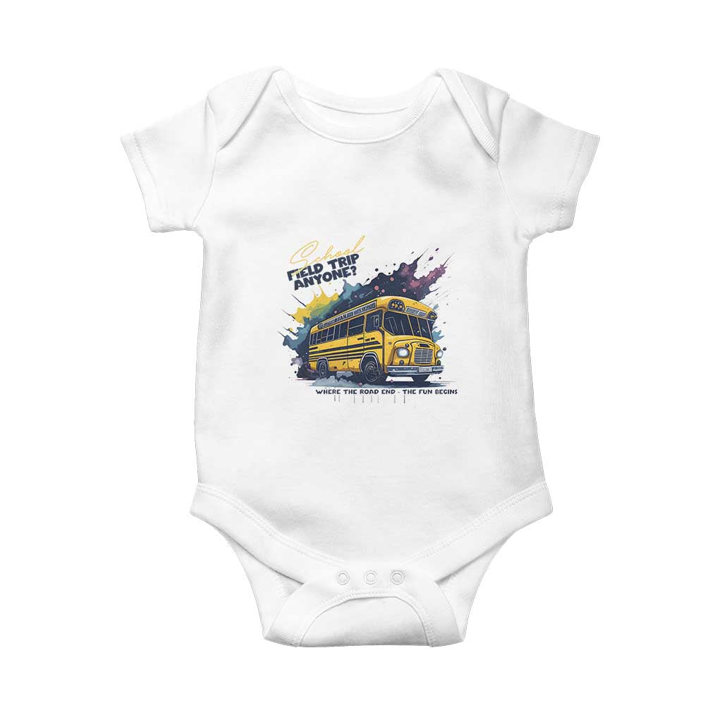 School Field Trip Anyone Baby Onesie School Bus Teacher - Wonder Print Shop