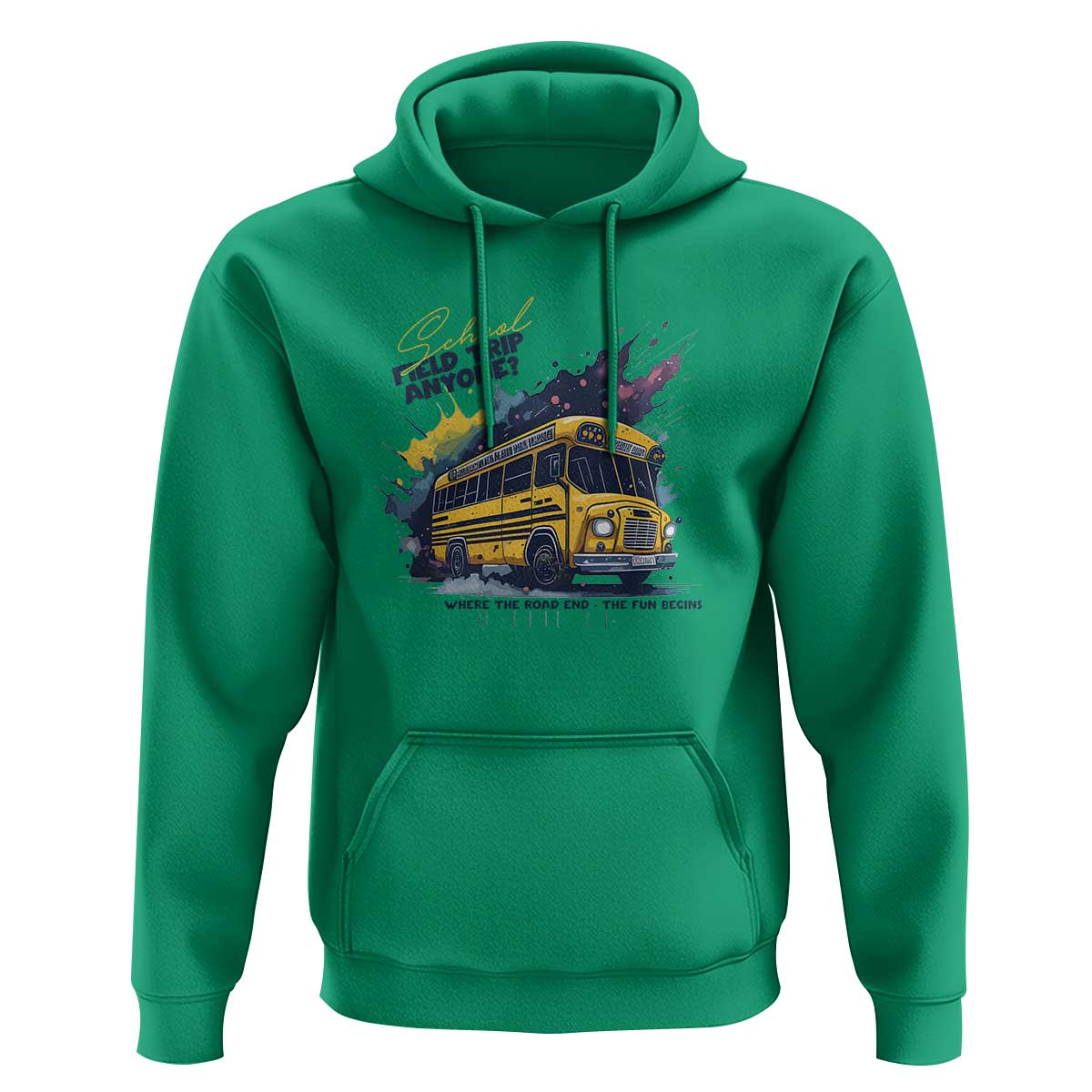 School Field Trip Anyone Hoodie School Bus Teacher - Wonder Print Shop
