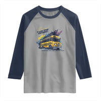 School Field Trip Anyone Raglan Shirt School Bus Teacher - Wonder Print Shop