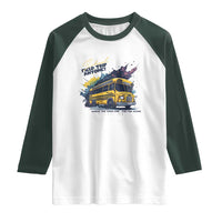 School Field Trip Anyone Raglan Shirt School Bus Teacher - Wonder Print Shop