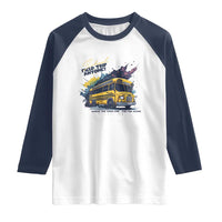 School Field Trip Anyone Raglan Shirt School Bus Teacher - Wonder Print Shop