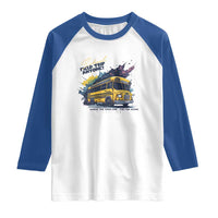 School Field Trip Anyone Raglan Shirt School Bus Teacher - Wonder Print Shop