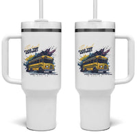 School Field Trip Anyone Tumbler With Handle School Bus Teacher - Wonder Print Shop