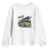 School Field Trip Anyone Youth Sweatshirt School Bus Teacher - Wonder Print Shop