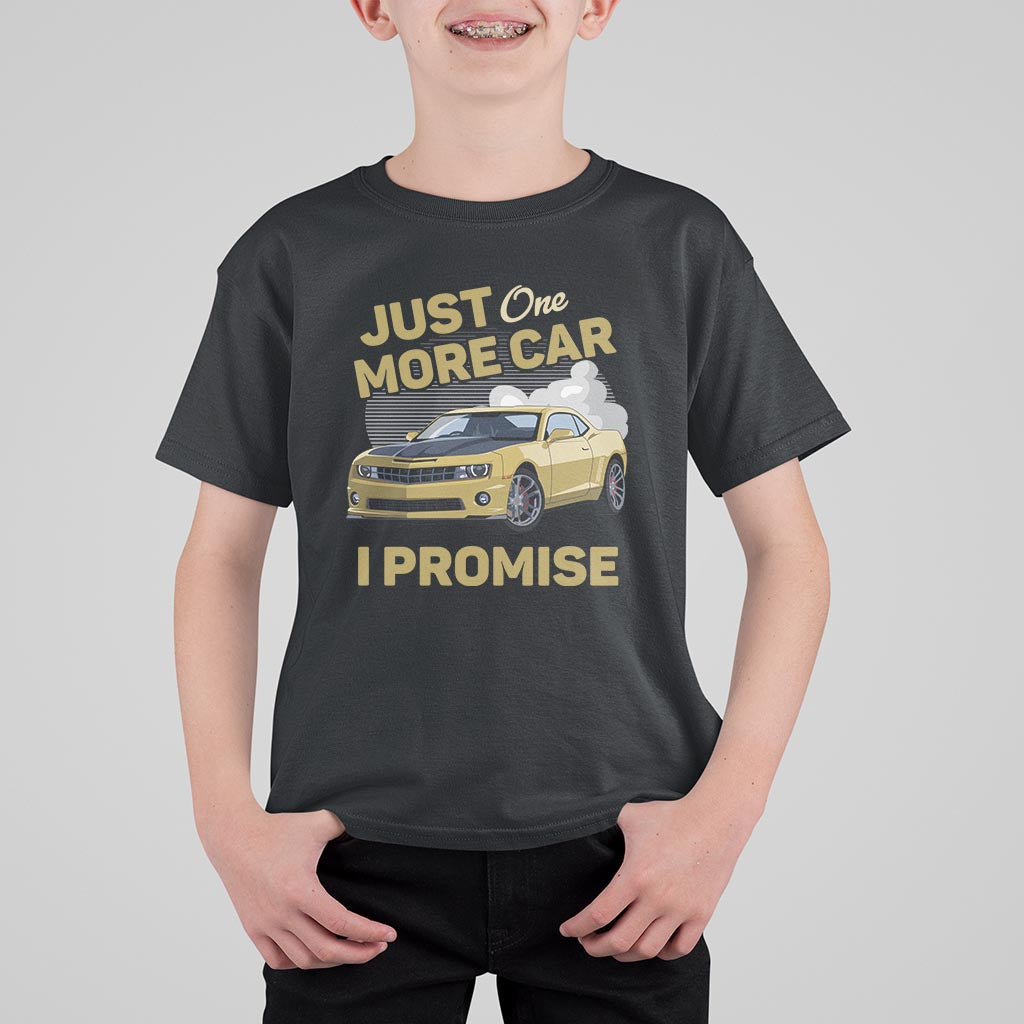 Car Lover T Shirt For Kid Just One More Car I Promise Racing - Wonder Print Shop