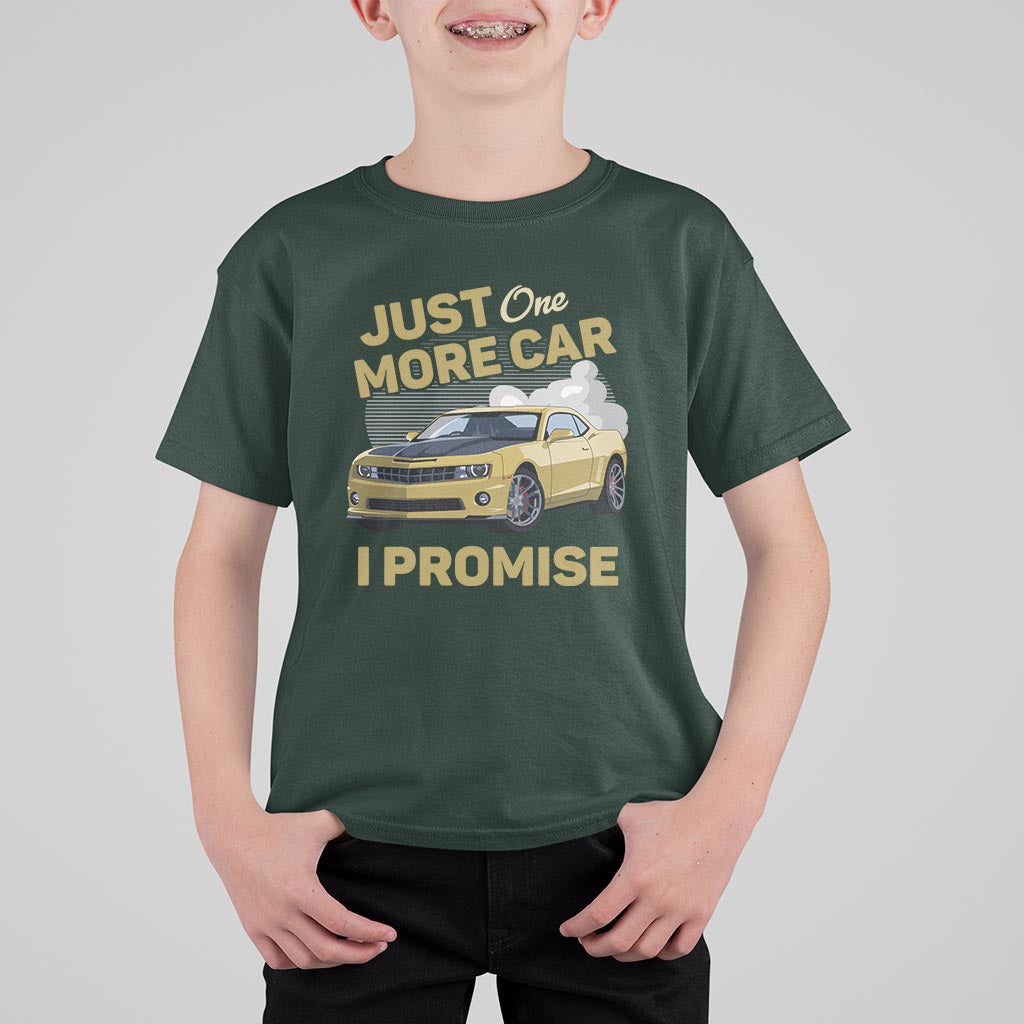 Car Lover T Shirt For Kid Just One More Car I Promise Racing - Wonder Print Shop