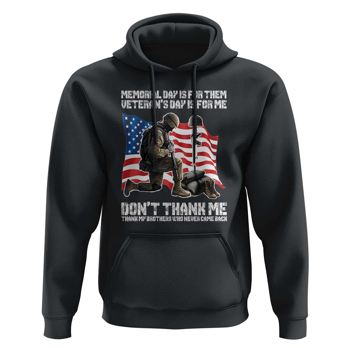 Memorial Day Is For Them Veteran's Day Is For Me Hoodie Decoration Day American Flag - Wonder Print Shop