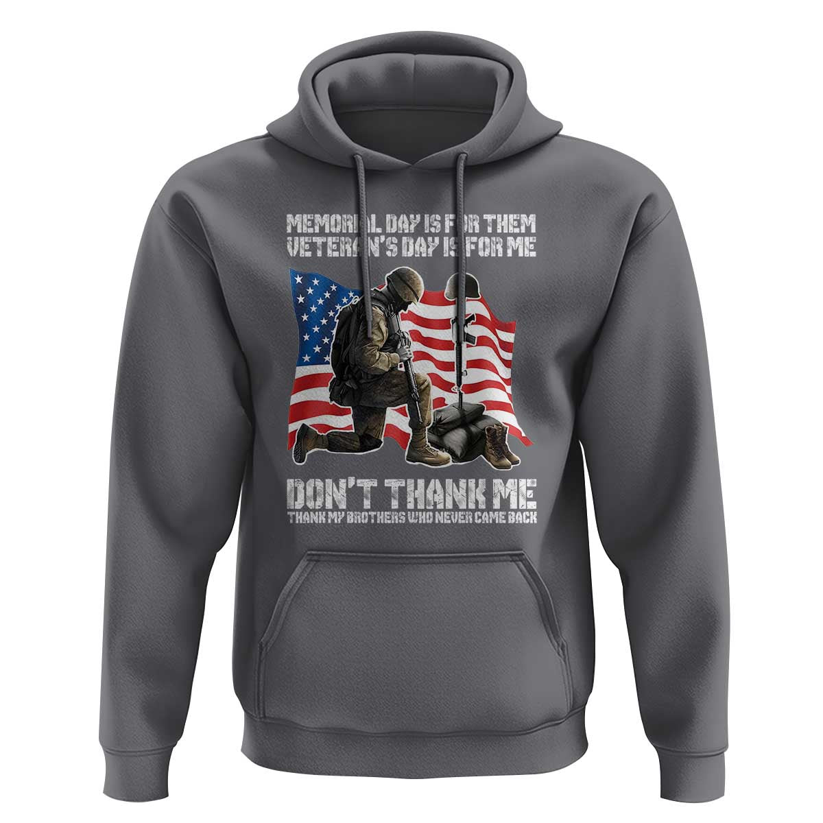 Memorial Day Is For Them Veteran's Day Is For Me Hoodie Decoration Day American Flag - Wonder Print Shop