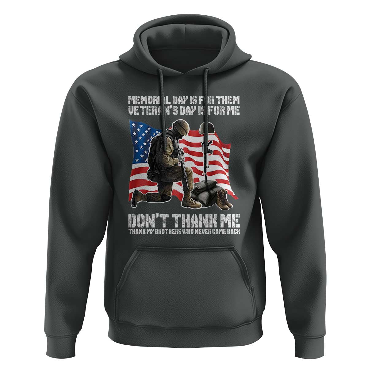 Memorial Day Is For Them Veteran's Day Is For Me Hoodie Decoration Day American Flag - Wonder Print Shop