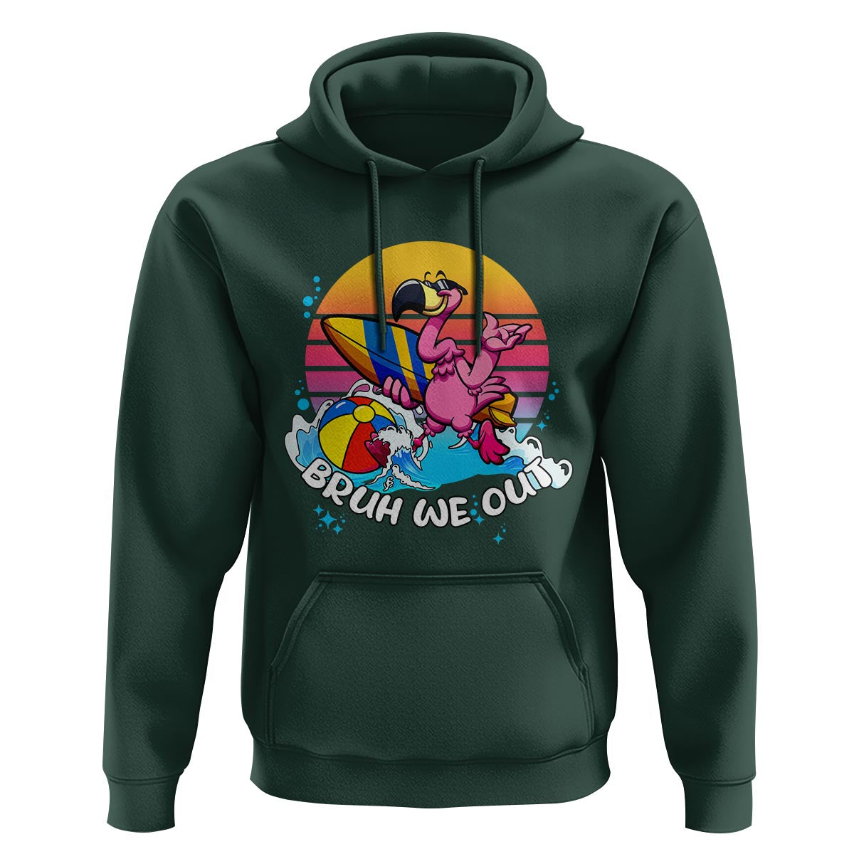 Funny Summer Vacation Hoodie Bruh We Out Happy Last Day Of School - Wonder Print Shop