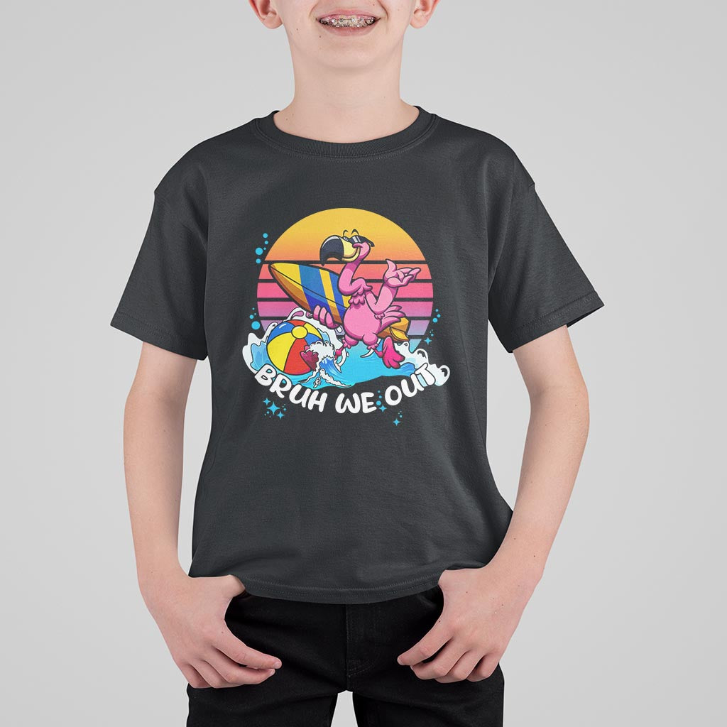 Funny Summer Vacation T Shirt For Kid Bruh We Out Happy Last Day Of School - Wonder Print Shop