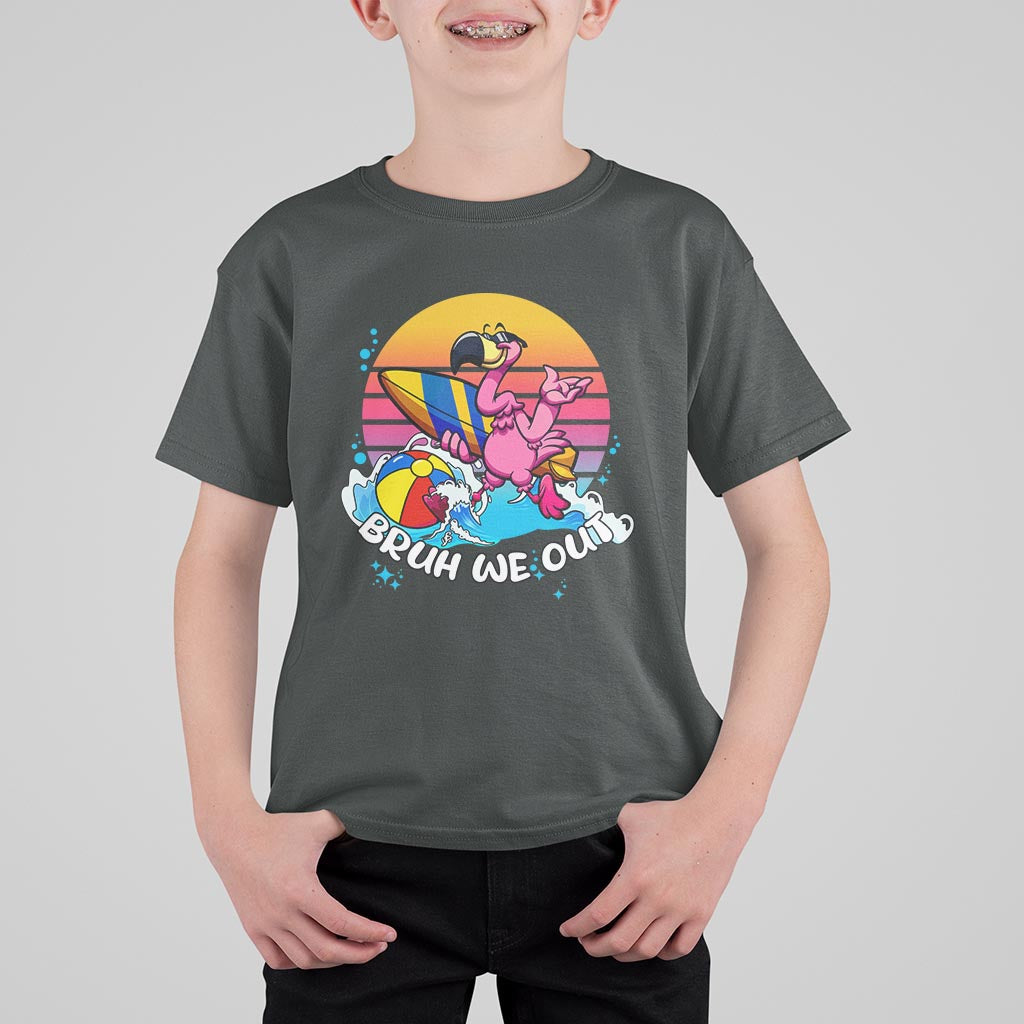Funny Summer Vacation T Shirt For Kid Bruh We Out Happy Last Day Of School - Wonder Print Shop