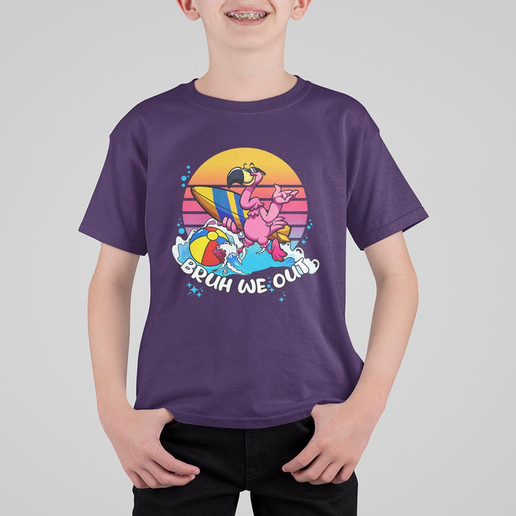 Funny Summer Vacation T Shirt For Kid Bruh We Out Happy Last Day Of School - Wonder Print Shop