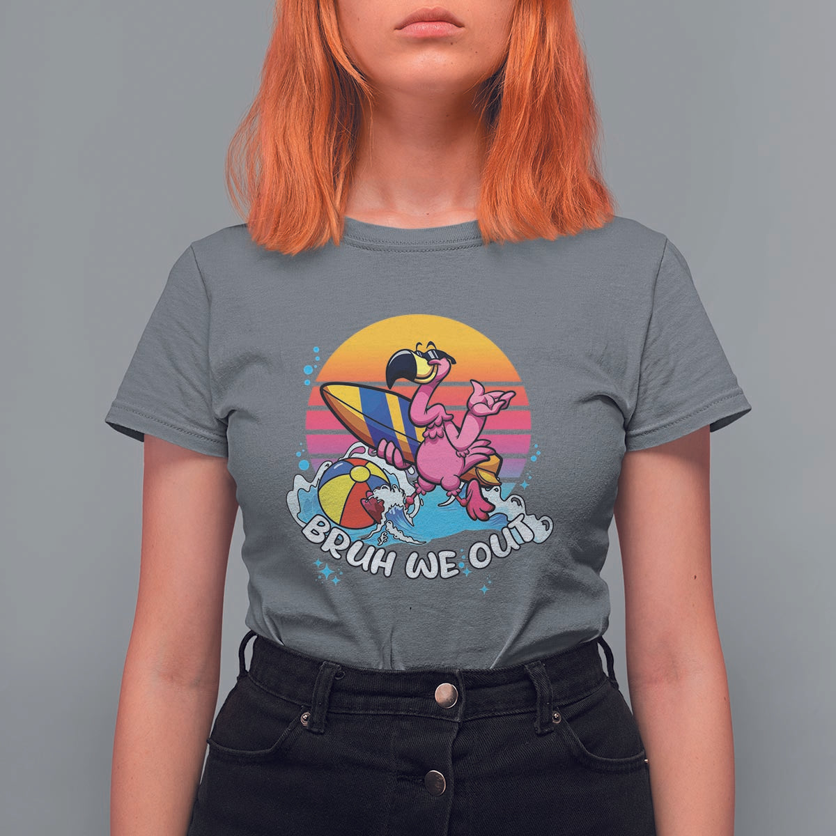 Funny Summer Vacation T Shirt For Women Bruh We Out Happy Last Day Of School - Wonder Print Shop