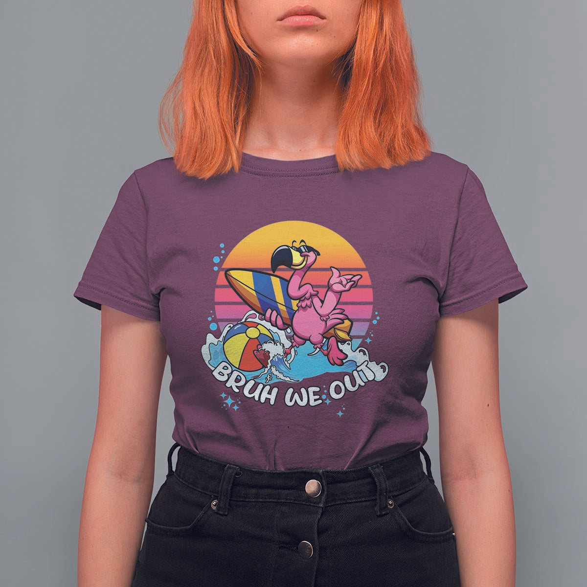 Funny Summer Vacation T Shirt For Women Bruh We Out Happy Last Day Of School - Wonder Print Shop