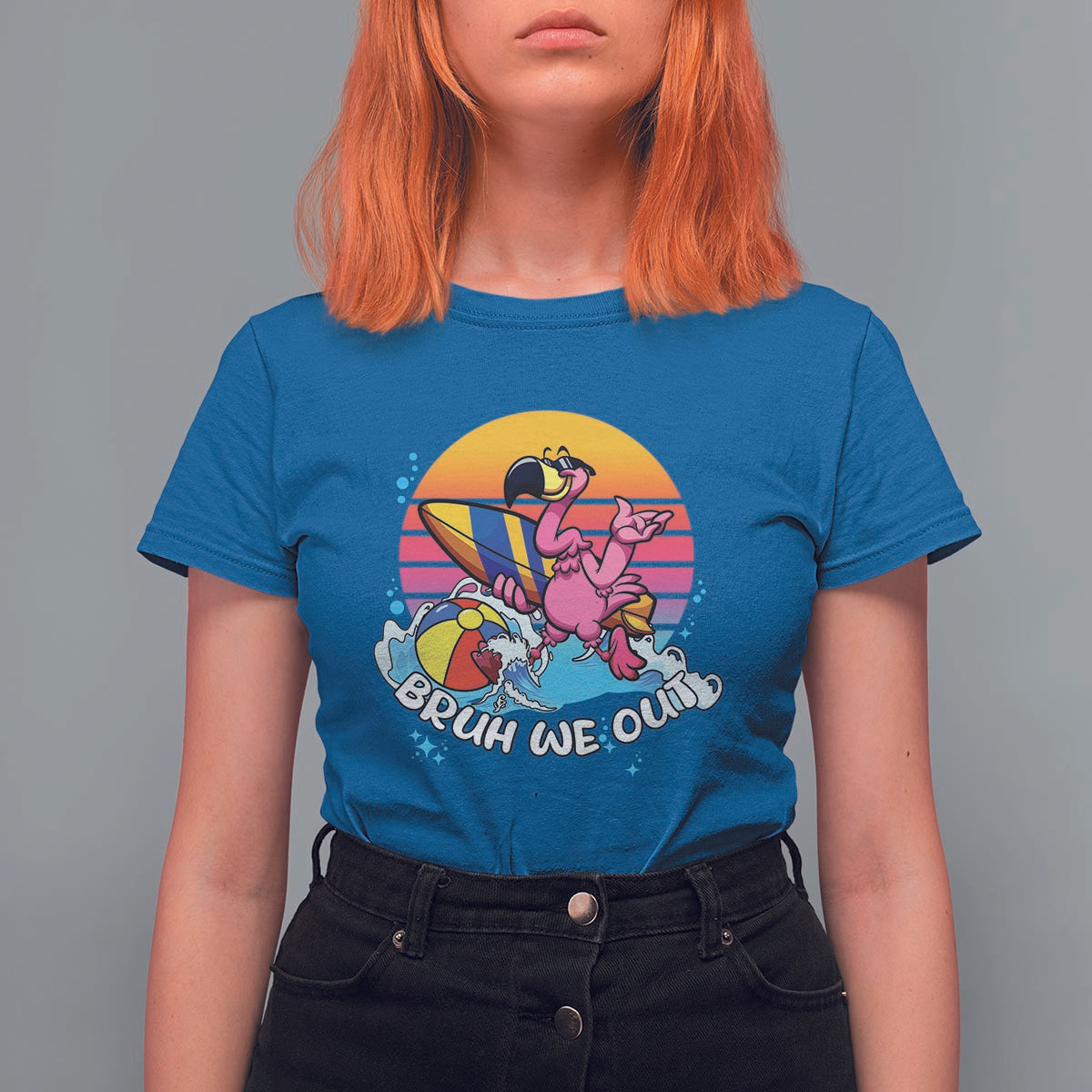 Funny Summer Vacation T Shirt For Women Bruh We Out Happy Last Day Of School - Wonder Print Shop