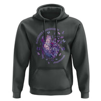 Alzheimer Supporter Hoodie Alzheimer Awareness Hope For A Cure Flower - Wonder Print Shop