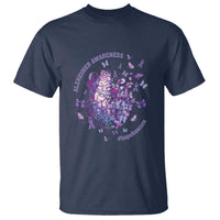 Alzheimer Supporter T Shirt Alzheimer Awareness Hope For A Cure Flower - Wonder Print Shop