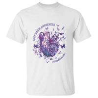 Alzheimer Supporter T Shirt Alzheimer Awareness Hope For A Cure Flower - Wonder Print Shop
