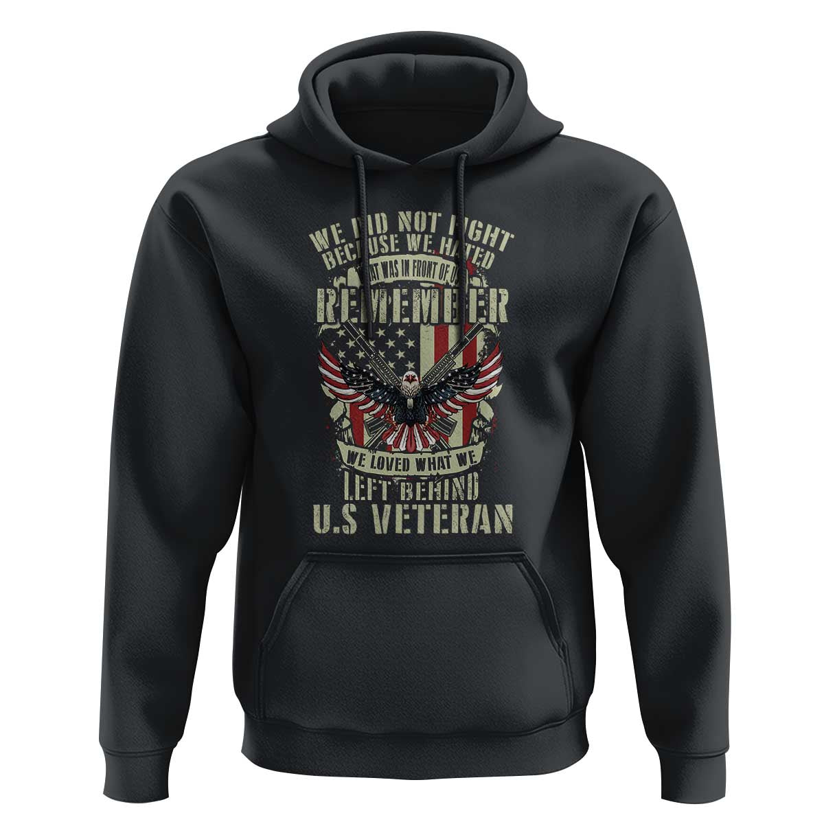 Memorial Day Hoodie Honor And Remeber Eagle - Wonder Print Shop