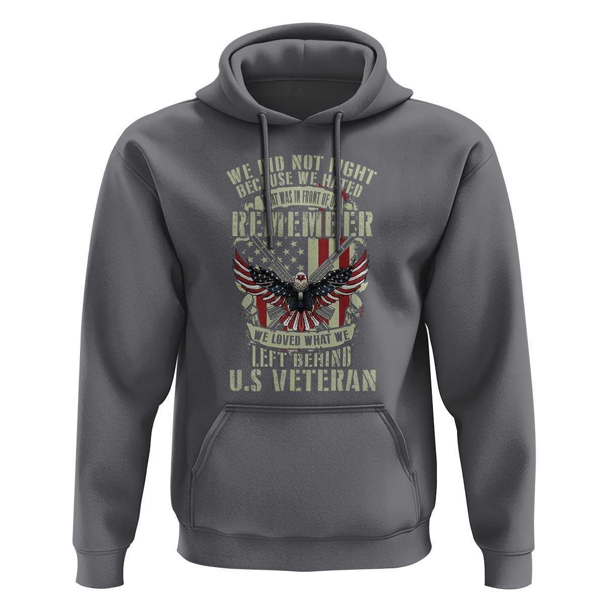 Memorial Day Hoodie Honor And Remeber Eagle - Wonder Print Shop