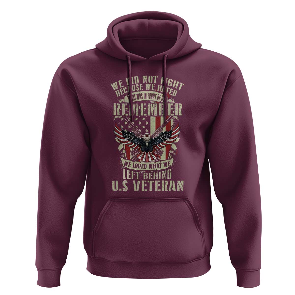Memorial Day Hoodie Honor And Remeber Eagle - Wonder Print Shop