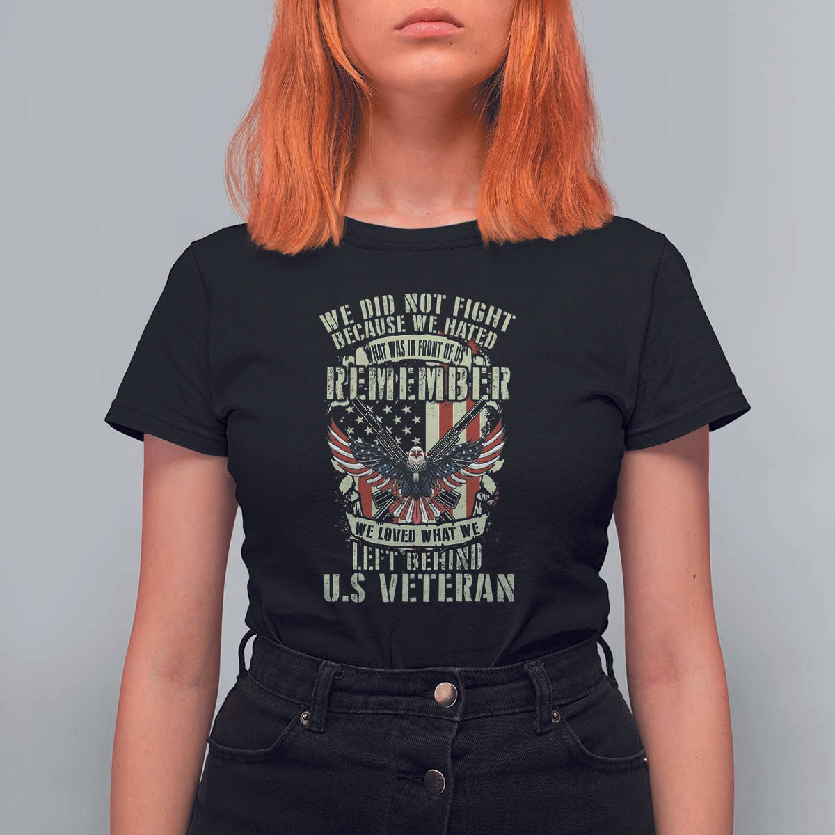 Memorial Day T Shirt For Women Honor And Remeber Eagle - Wonder Print Shop