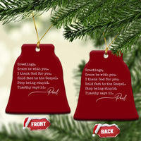 Greetings Grace Be with You I Thank God for You Hold Fast Ceramic Ornament Christian Pauline Greetings