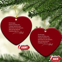Greetings Grace Be with You I Thank God for You Hold Fast Ceramic Ornament Christian Pauline Greetings