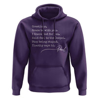 Greetings Grace Be with You I Thank God for You Hold Fast Hoodie Christian Pauline Greetings