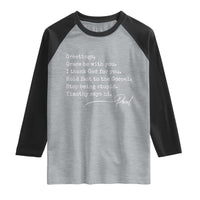 Greetings Grace Be with You I Thank God for You Hold Fast Raglan Shirt Christian Pauline Greetings