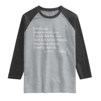 Greetings Grace Be with You I Thank God for You Hold Fast Raglan Shirt Christian Pauline Greetings