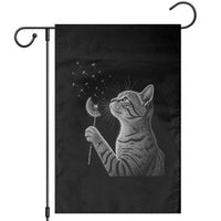 Cat Blowing Dandelion Garden Flag Kitten Making A Wish Nature Art