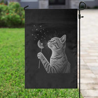 Cat Blowing Dandelion Garden Flag Kitten Making A Wish Nature Art