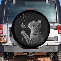 Cat Blowing Dandelion Spare Tire Cover Kitten Making A Wish Nature Art