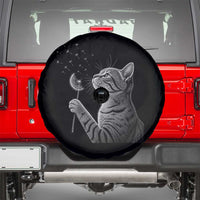 Cat Blowing Dandelion Spare Tire Cover Kitten Making A Wish Nature Art