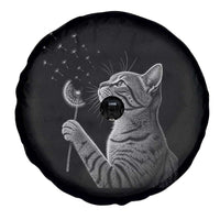 Cat Blowing Dandelion Spare Tire Cover Kitten Making A Wish Nature Art