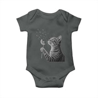 Cat Blowing Dandelion Baby Onesie Kitten Making A Wish Nature Art