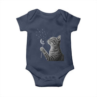 Cat Blowing Dandelion Baby Onesie Kitten Making A Wish Nature Art