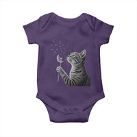 Cat Blowing Dandelion Baby Onesie Kitten Making A Wish Nature Art