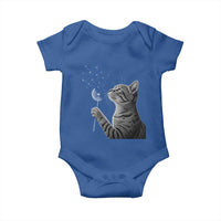 Cat Blowing Dandelion Baby Onesie Kitten Making A Wish Nature Art