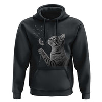 Cat Blowing Dandelion Hoodie Kitten Making A Wish Nature Art
