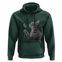 Cat Blowing Dandelion Hoodie Kitten Making A Wish Nature Art