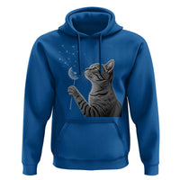 Cat Blowing Dandelion Hoodie Kitten Making A Wish Nature Art