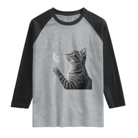Cat Blowing Dandelion Raglan Shirt Kitten Making A Wish Nature Art