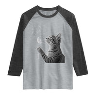 Cat Blowing Dandelion Raglan Shirt Kitten Making A Wish Nature Art