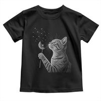 Cat Blowing Dandelion Toddler T Shirt Kitten Making A Wish Nature Art