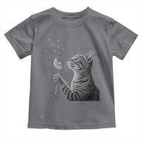 Cat Blowing Dandelion Toddler T Shirt Kitten Making A Wish Nature Art