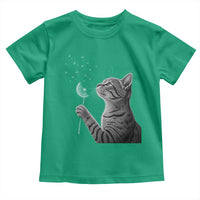 Cat Blowing Dandelion Toddler T Shirt Kitten Making A Wish Nature Art